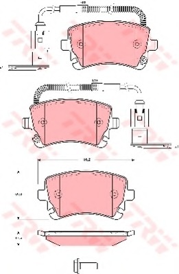 Комплект тормозных колодок, дисковый тормоз GDB1508