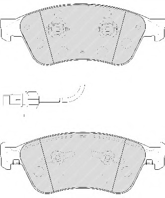 Комплект тормозных колодок, дисковый тормоз FDB1832