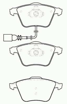 Комплект тормозных колодок, дисковый тормоз T2084