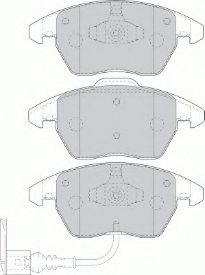 Комплект тормозных колодок, дисковый тормоз FDS1641