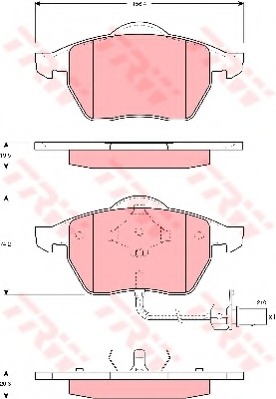 Комплект тормозных колодок, дисковый тормоз GDB1440