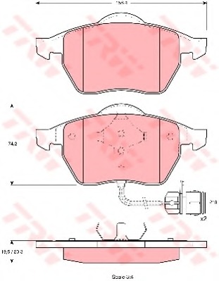 Комплект тормозных колодок, дисковый тормоз GDB1049
