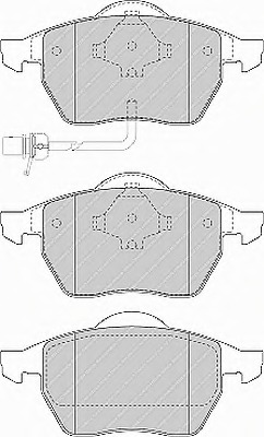 Комплект тормозных колодок, дисковый тормоз FDB1496