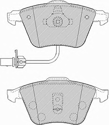 Комплект тормозных колодок, дисковый тормоз FQT1407