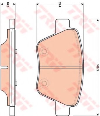 Комплект тормозных колодок, дисковый тормоз GDB1841