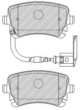 Комплект тормозных колодок, дисковый тормоз FDB1408