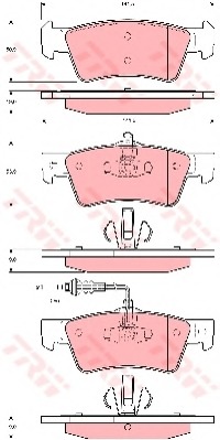 Комплект тормозных колодок, дисковый тормоз GDB1671