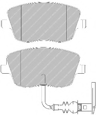 Комплект тормозных колодок, дисковый тормоз FDB1662