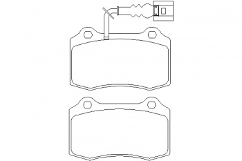 Комплект тормозных колодок, дисковый тормоз T1490