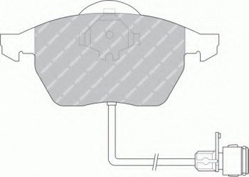 Комплект тормозных колодок, дисковый тормоз FSL590