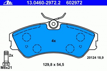 Комплект тормозных колодок, дисковый тормоз 13.0460-2972.2