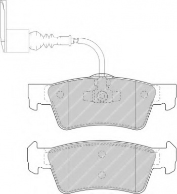 Комплект тормозных колодок, дисковый тормоз FVR1647