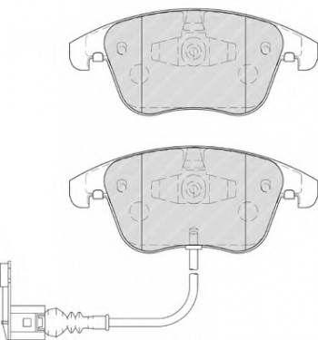Комплект тормозных колодок, дисковый тормоз FDB4057