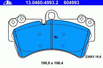 Комплект тормозных колодок, дисковый тормоз 13.0460-4993.2
