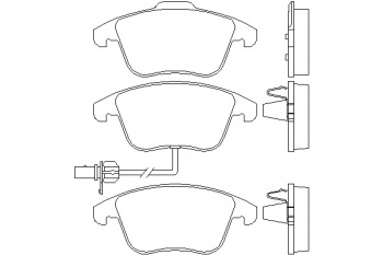 Комплект тормозных колодок, дисковый тормоз T1760