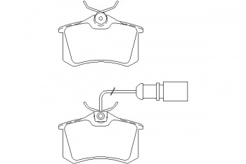 Комплект тормозных колодок, дисковый тормоз T5138