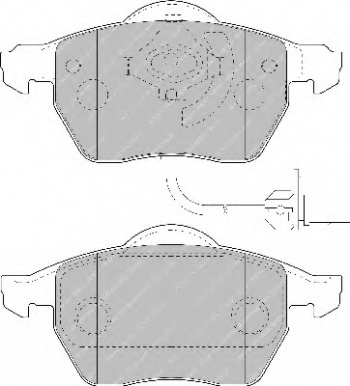 Комплект тормозных колодок, дисковый тормоз FQT1717