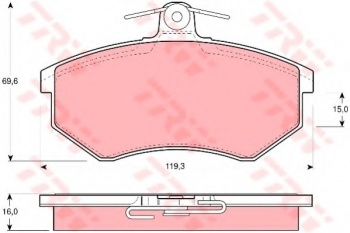 Комплект тормозных колодок, дисковый тормоз GDB430