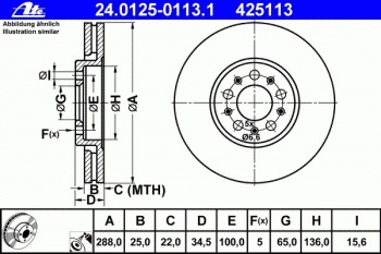 Тормозной диск 24.0125-0113.1
