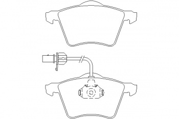 Комплект тормозных колодок, дисковый тормоз T1179