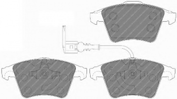 Комплект тормозных колодок, дисковый тормоз FVR1642