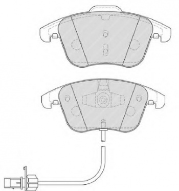 Комплект тормозных колодок, дисковый тормоз FDB4045