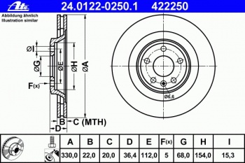 Тормозной диск 24.0122-0250.1