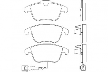 Комплект тормозных колодок, дисковый тормоз T1783