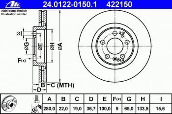 Тормозной диск 24.0122-0150.1