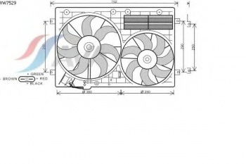 Вентилятор, охлаждение двигателя VW7529