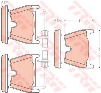 Комплект тормозных колодок, дисковый тормоз GDB1688