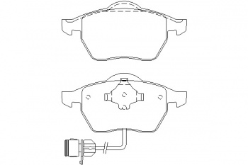 Комплект тормозных колодок, дисковый тормоз T1035