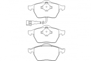 Комплект тормозных колодок, дисковый тормоз T1154