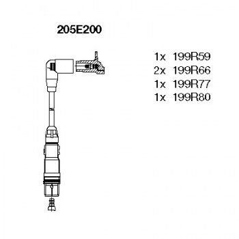 Комплект проводов зажигания 205E200
