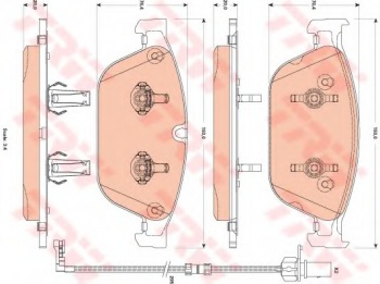 Комплект тормозных колодок, дисковый тормоз GDB1884