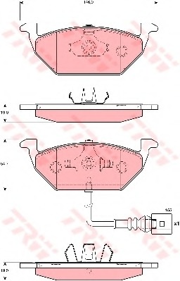 Комплект тормозных колодок, дисковый тормоз GDB1658
