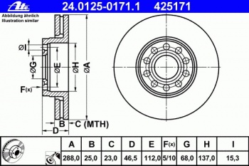 Тормозной диск 24.0125-0171.1